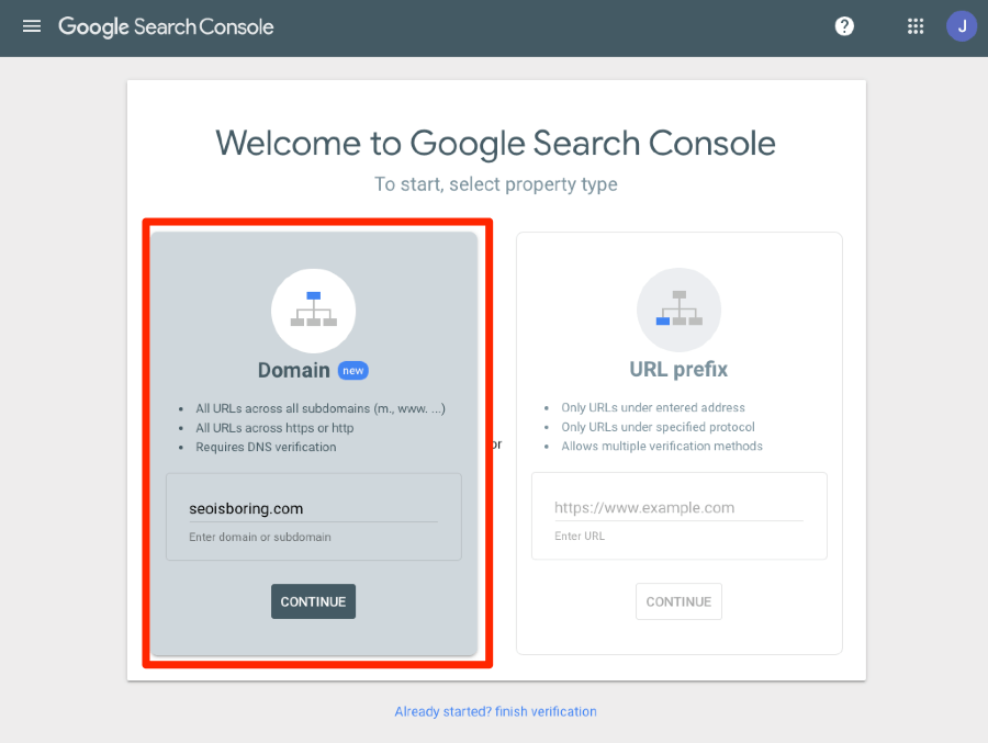 How to set up Google search console